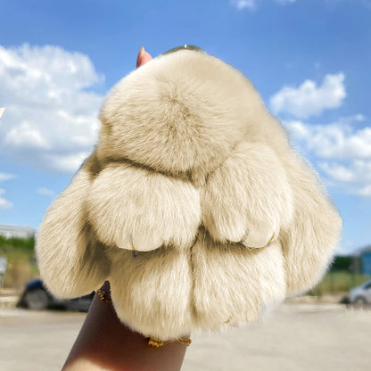 🏆TIDSBEGRÄNSAD SPECIALREA 50 % RABATT🐰Handgjorda mjuka kaninpompon-berlocke