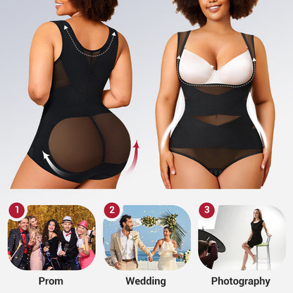 💃Lättviktig Yoga Bodysuit Shaper i mesh för kvinnor