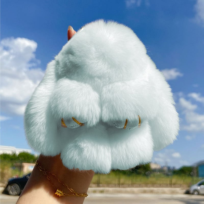 🏆TIDSBEGRÄNSAD SPECIALREA 50 % RABATT🐰Handgjorda mjuka kaninpompon-berlocke