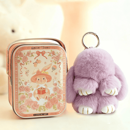 🏆TIDSBEGRÄNSAD SPECIALREA 50 % RABATT🐰Handgjorda mjuka kaninpompon-berlocke