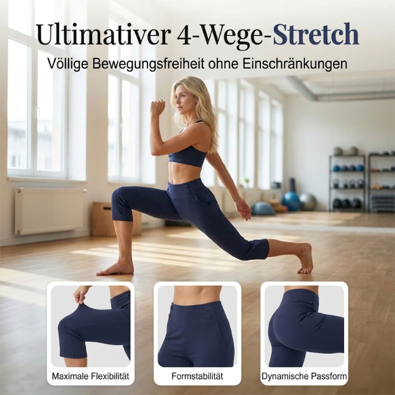 🧘‍♀️ 50% RABATT NU!✨ Eleganta Yogabyxor med Formande Effekt – Magstöd & Djupa Fickor – Träning & Lifestyle 🔥