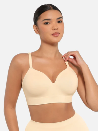 Feelingirl Trådlös Push-Up Sömlös Bekväm BH med Full Täcknin