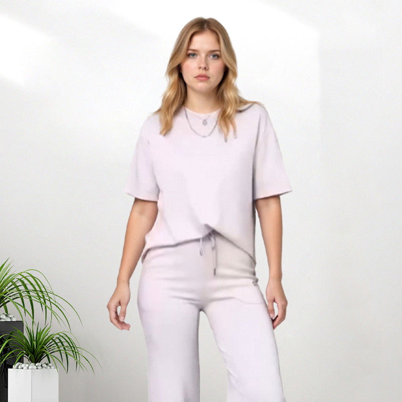 ✨51% rabatt✨Chic topp och matchande byxor för kvinnor 2-delad outfit