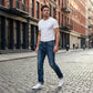 👖 55% RABATT! 🔥 Moderna Stretchjeans i Slim Fit – Vintage-tvättad, Bekväm Stretch & Perfekt för Vardagsbruk 💙
