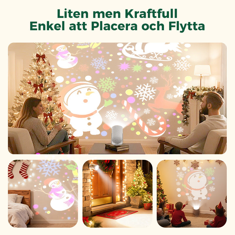 🔥Het försäljning🎅🏻✨USB-LED-projektionslampa med julmotiv