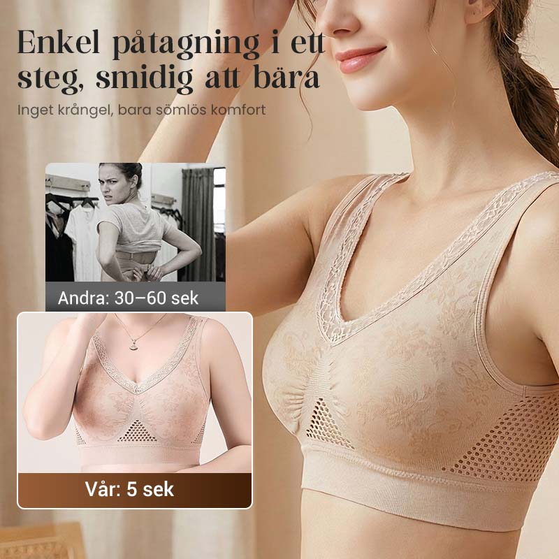 【✨1 + 1 gratis - 2 st】Sömlös spets-bh med högt stöd för kvinnor