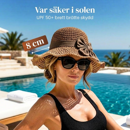 🎀 50% RABATT 👒 | Stråhatt med Retrobåge – Hopfällbar & Andningsbar för Sommaren