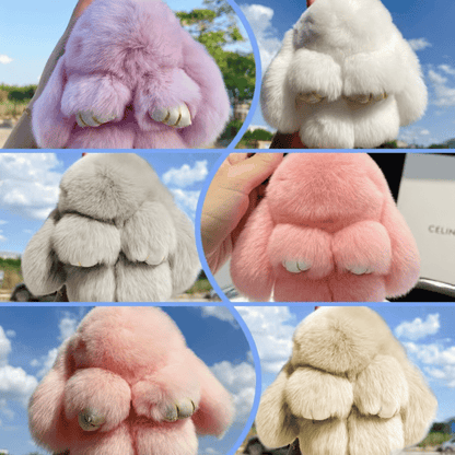 🏆TIDSBEGRÄNSAD SPECIALREA 50 % RABATT🐰Handgjorda mjuka kaninpompon-berlocke