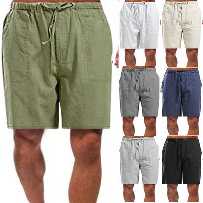 (🎁2025 Het nyårsrea🎁)Lösa casual shorts i linne för män