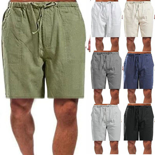 (🎁2025 Het nyårsrea🎁)Lösa casual shorts i linne för män