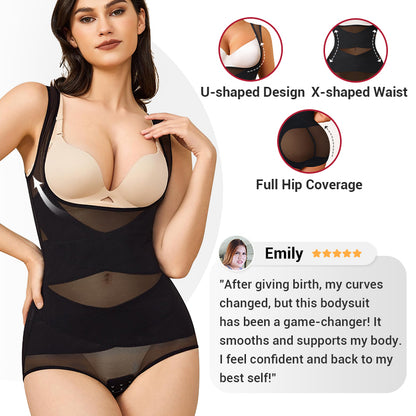 💃Lättviktig Yoga Bodysuit Shaper i mesh för kvinnor