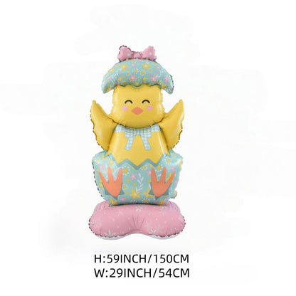 🐰🎉3 gigantiska 3D-stående kaninballonger – Självstående festlig glädje