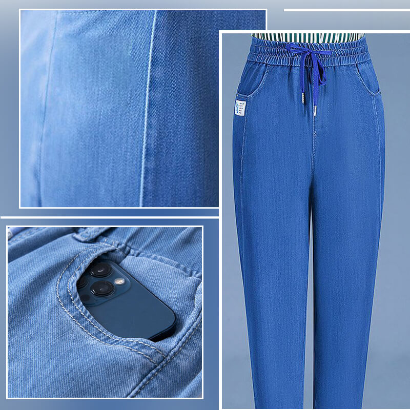 ⏳Tidsbegränsat erbjudande: 65 % rabatt!!💕👖Mom-jeans med hög midja och extremt stretchig passform