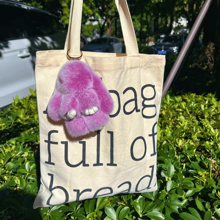 🏆TIDSBEGRÄNSAD SPECIALREA 50 % RABATT🐰Handgjorda mjuka kaninpompon-berlocke