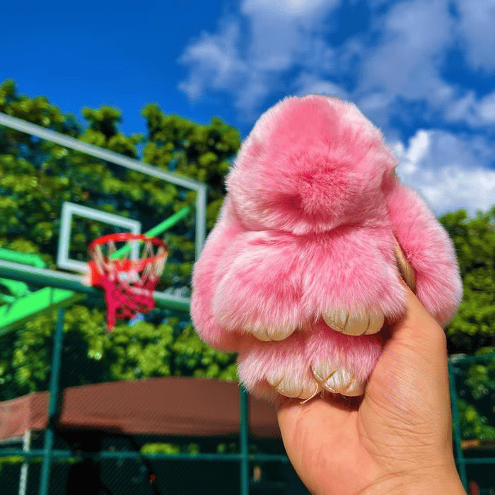 🏆TIDSBEGRÄNSAD SPECIALREA 50 % RABATT🐰Handgjorda mjuka kaninpompon-berlocke