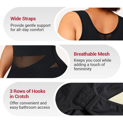 💃Lättviktig Yoga Bodysuit Shaper i mesh för kvinnor