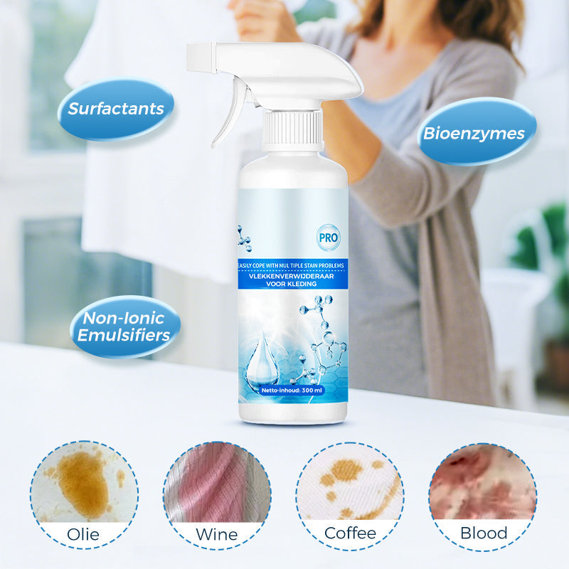 🔥 50% RABATT NU! 🎉 Kraftigt Allt-i-ett Fläckborttagningsmedel för kläder – torrrengöringsspray – perfekt för snabba fläckar hemma, på jobbet och på resan ✨
