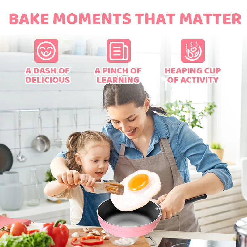 🎁[Bästa gåvan för barn]🍳Barnens riktiga matlagningsminiköksleksaker - 22 PCS-uppsättning