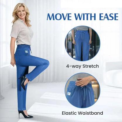 ⏳Tidsbegränsat erbjudande: 65 % rabatt!!💕👖Mom-jeans med hög midja och extremt stretchig passform