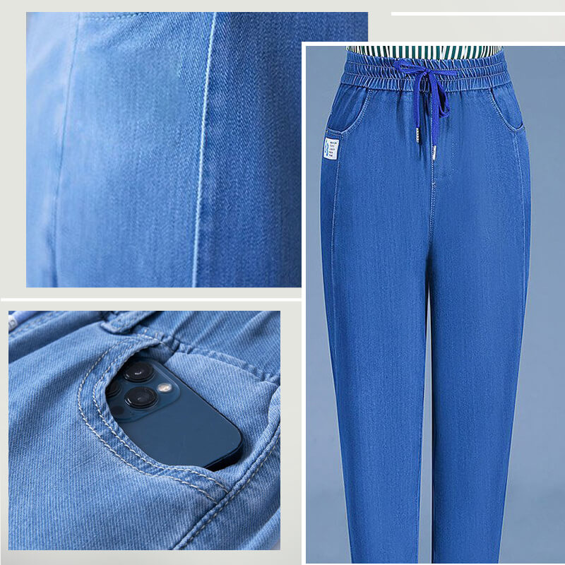⏳Tidsbegränsat erbjudande: 65 % rabatt!!💕👖Mom-jeans med hög midja och extremt stretchig passform