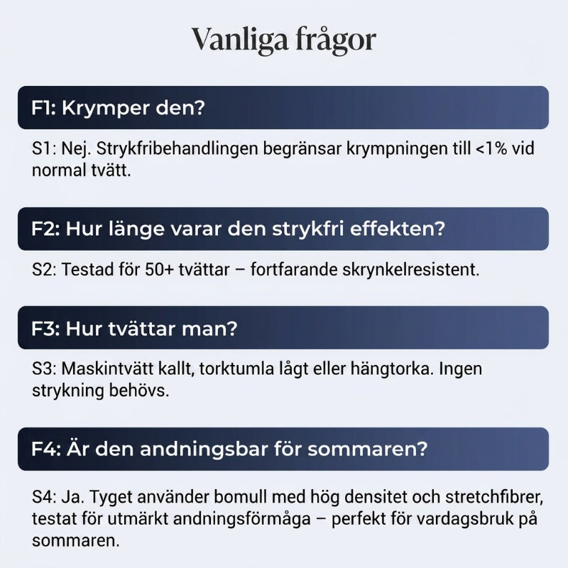👔⚡ 58% RABATT! | Strykfria Herrskjortor – Ingen Strykning, Skrynkelfri & Bekväm Hela Dagen!