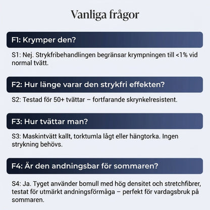 👔⚡ 58% RABATT! | Strykfria Herrskjortor – Ingen Strykning, Skrynkelfri & Bekväm Hela Dagen!