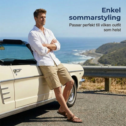 💥Het försäljning - 49 % RABATT💖Herrshorts i casual stil med dragsko i midjan