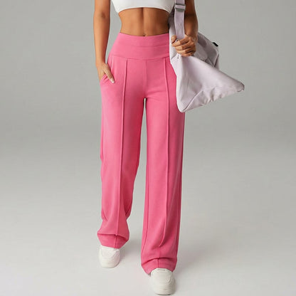 🎁2026 Nya Ankomster 50% RABATT💥50K+ SÅlda💕Damernas Enfärgade Löstsittande Straight Leg Byxor