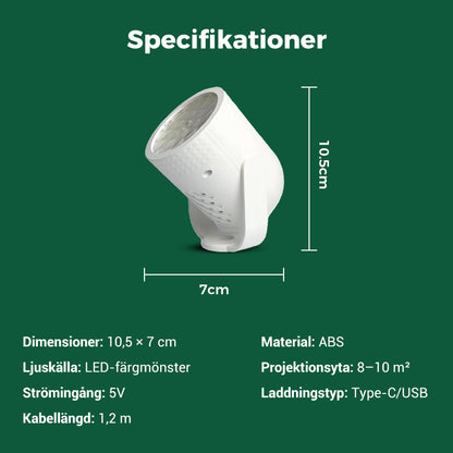 🔥Het försäljning🎅🏻✨USB-LED-projektionslampa med julmotiv