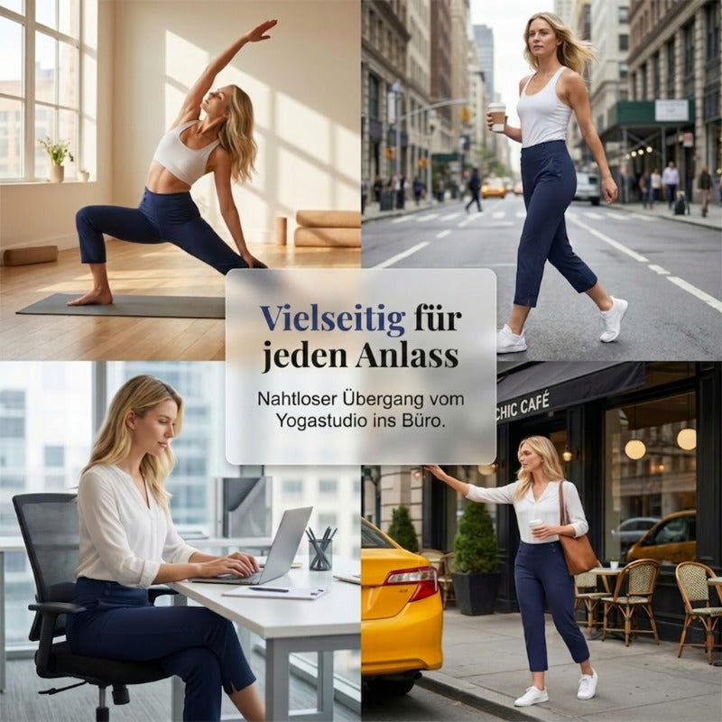 🧘‍♀️ 50% RABATT NU!✨ Eleganta Yogabyxor med Formande Effekt – Magstöd & Djupa Fickor – Träning & Lifestyle 🔥