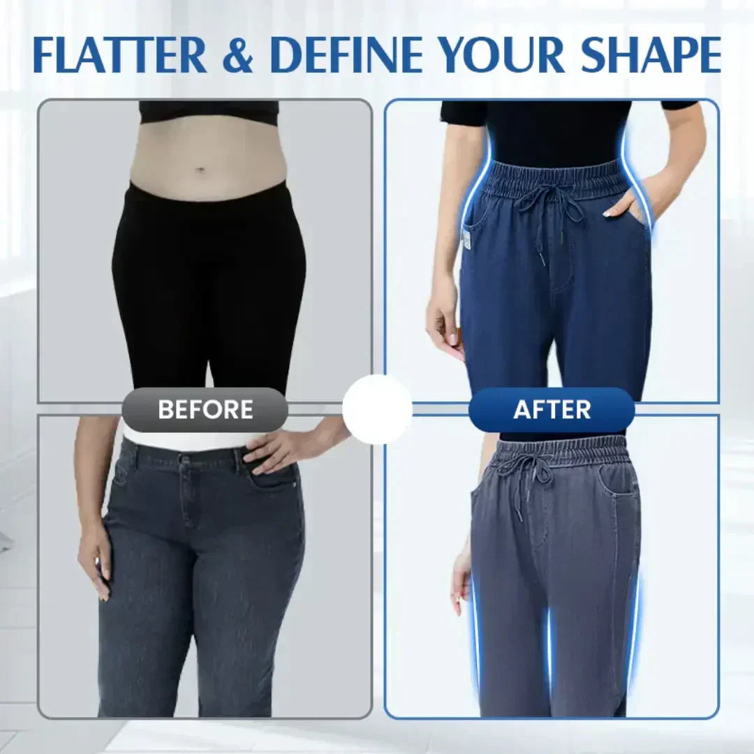 ⏳Tidsbegränsat erbjudande: 65 % rabatt!!💕👖Mom-jeans med hög midja och extremt stretchig passform