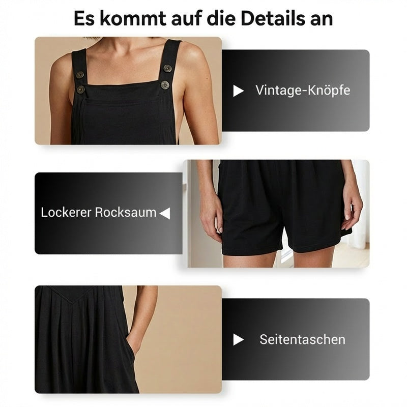 Ärmlös jumpsuit med vida ben för sommarbrisen