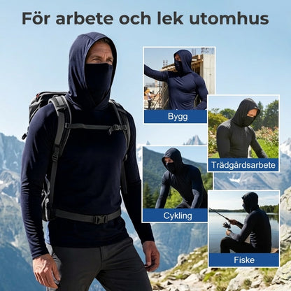 Lätt, snabbtorkande huvtröja för män med UV-skyd