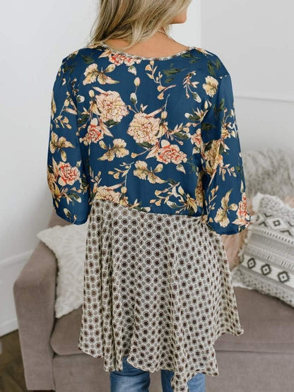 💐Vårrea 2026🌸Blommig kimono-inspirerad damkofta med volangärmar och knytband – en lätt, bohemisk och avslappnad topp