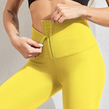 👖 50 % RABATT NU! 🔥 Leggings med hög midja och magkontroll – inbyggd formande funktion, justerbar korsettmidja och superelastiskt material ✨