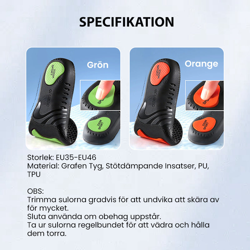 Stötdämpande innersulor för män och kvinnor