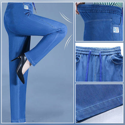 ⏳Tidsbegränsat erbjudande: 65 % rabatt!!💕👖Mom-jeans med hög midja och extremt stretchig passform