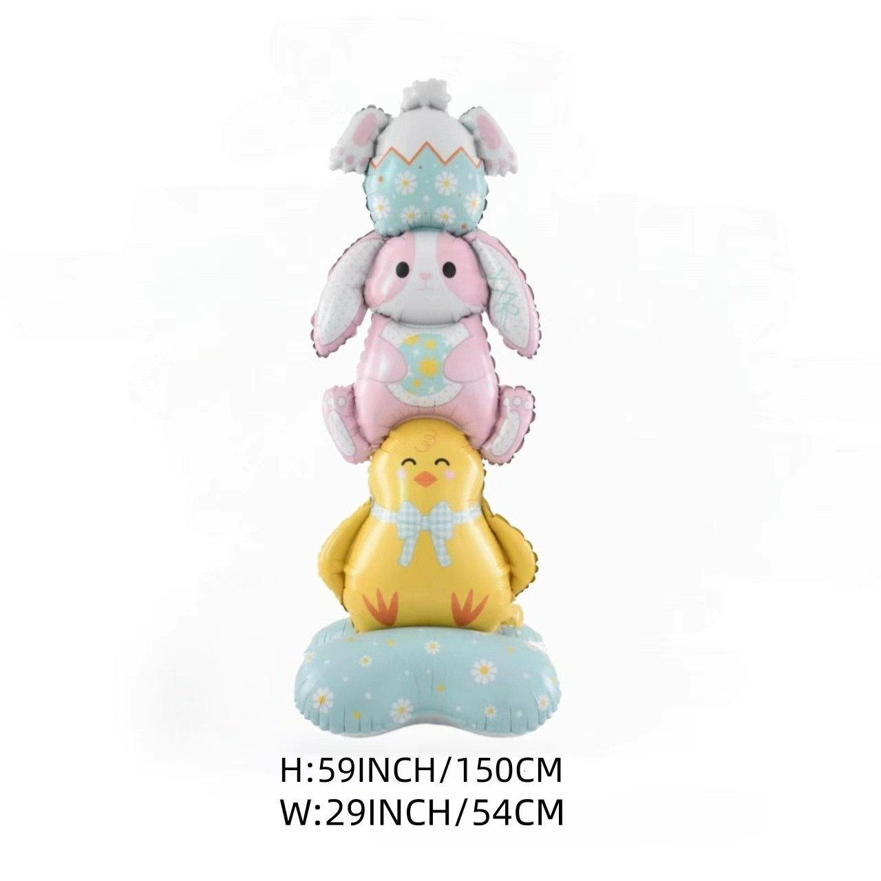 🐰🎉3 gigantiska 3D-stående kaninballonger – Självstående festlig glädje