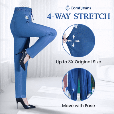⏳Tidsbegränsat erbjudande: 65 % rabatt!!💕👖Mom-jeans med hög midja och extremt stretchig passform