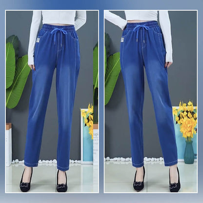 ⏳Tidsbegränsat erbjudande: 65 % rabatt!!💕👖Mom-jeans med hög midja och extremt stretchig passform