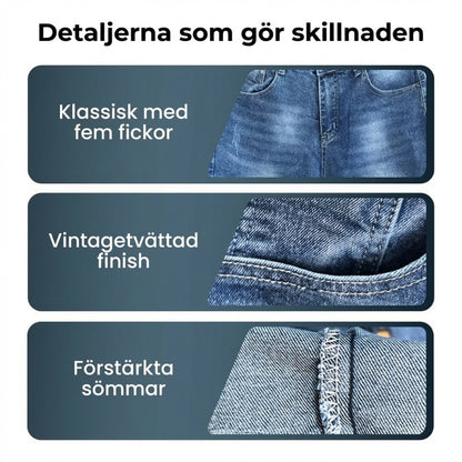 👖 55% RABATT! 🔥 Moderna Stretchjeans i Slim Fit – Vintage-tvättad, Bekväm Stretch & Perfekt för Vardagsbruk 💙