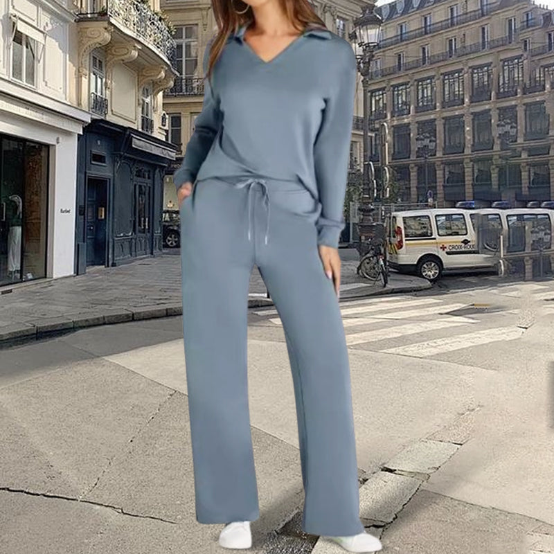 🔥Dam 2-delade set Casual Långärmade Sweatersuits Se