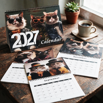 🐾 Kollektion med väggkalendrar för 2027: Roliga, originella och riktigt söta – hitta din perfekta kalender för 2027