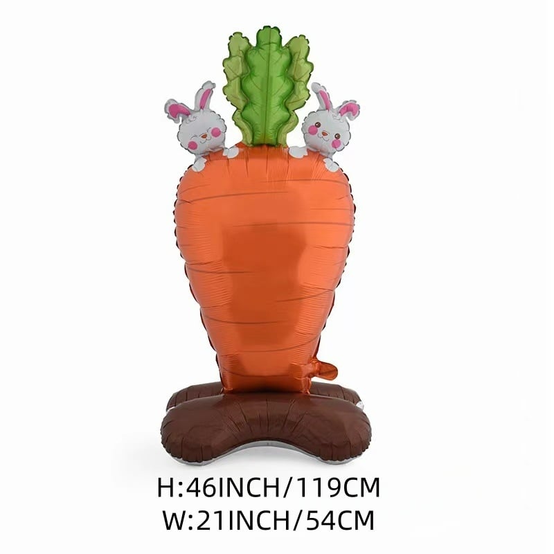 🐰🎉3 gigantiska 3D-stående kaninballonger – Självstående festlig glädje
