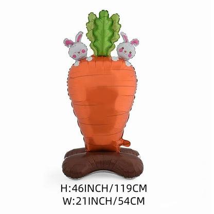 🐰🎉3 gigantiska 3D-stående kaninballonger – Självstående festlig glädje