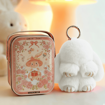 🏆TIDSBEGRÄNSAD SPECIALREA 50 % RABATT🐰Handgjorda mjuka kaninpompon-berlocke