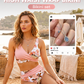 🌸🌿 Bikini-set för damer med blommönster och hög midja 🌊👙
