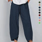 👖 60% RABATT ✨ | Asymmetriska Vintagebyxor – Elastisk Midja & Praktiska Fickor