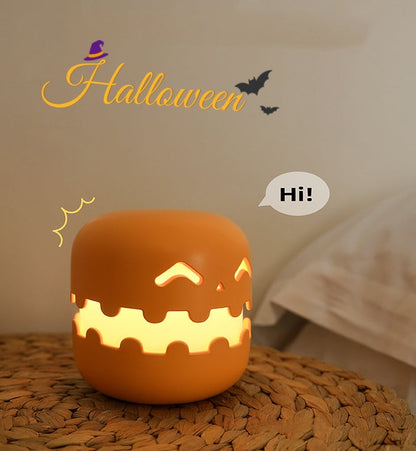 Halloween Kreativ Pumpa Dimmer Timer Nattljus