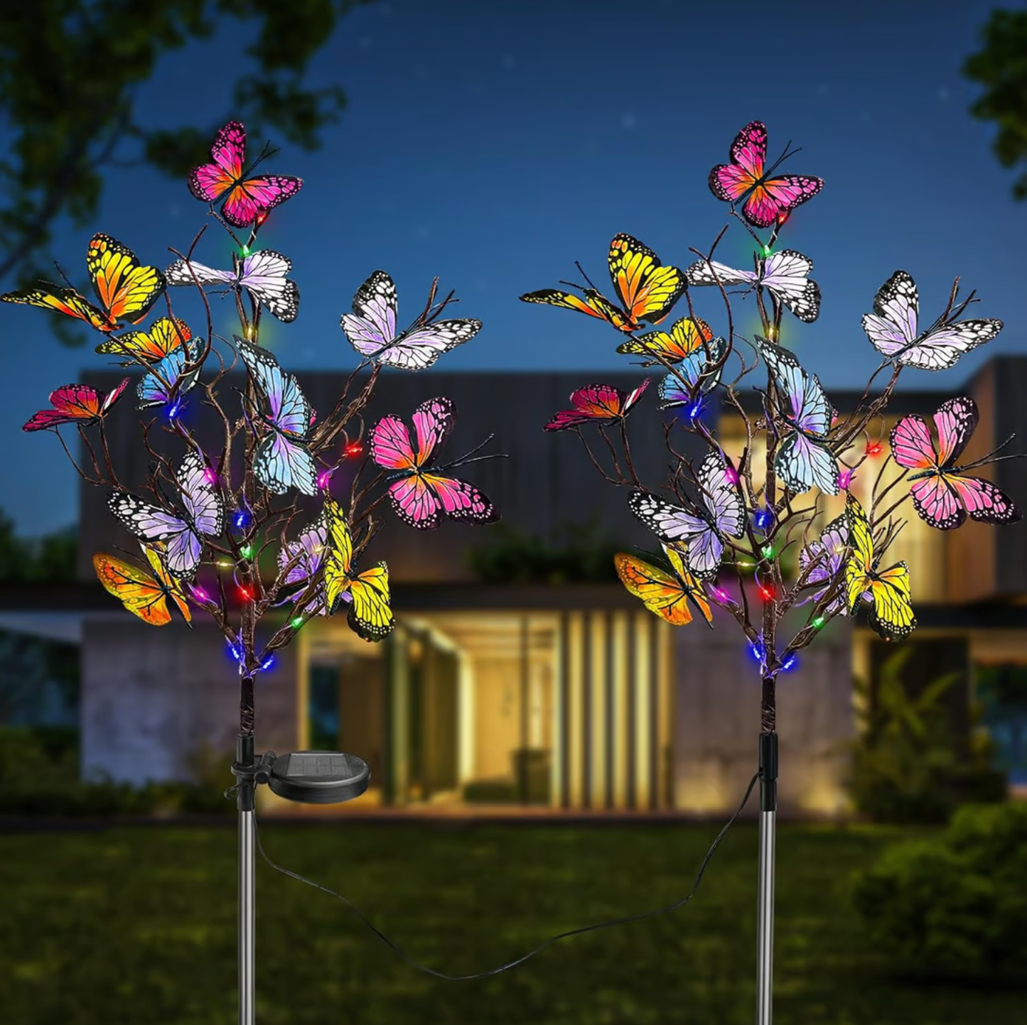 🦋Solcellslampor för utomhusbruk i form av fjärilar💐[Gratis gratulationskort med fjärilsmotiv vid köp
